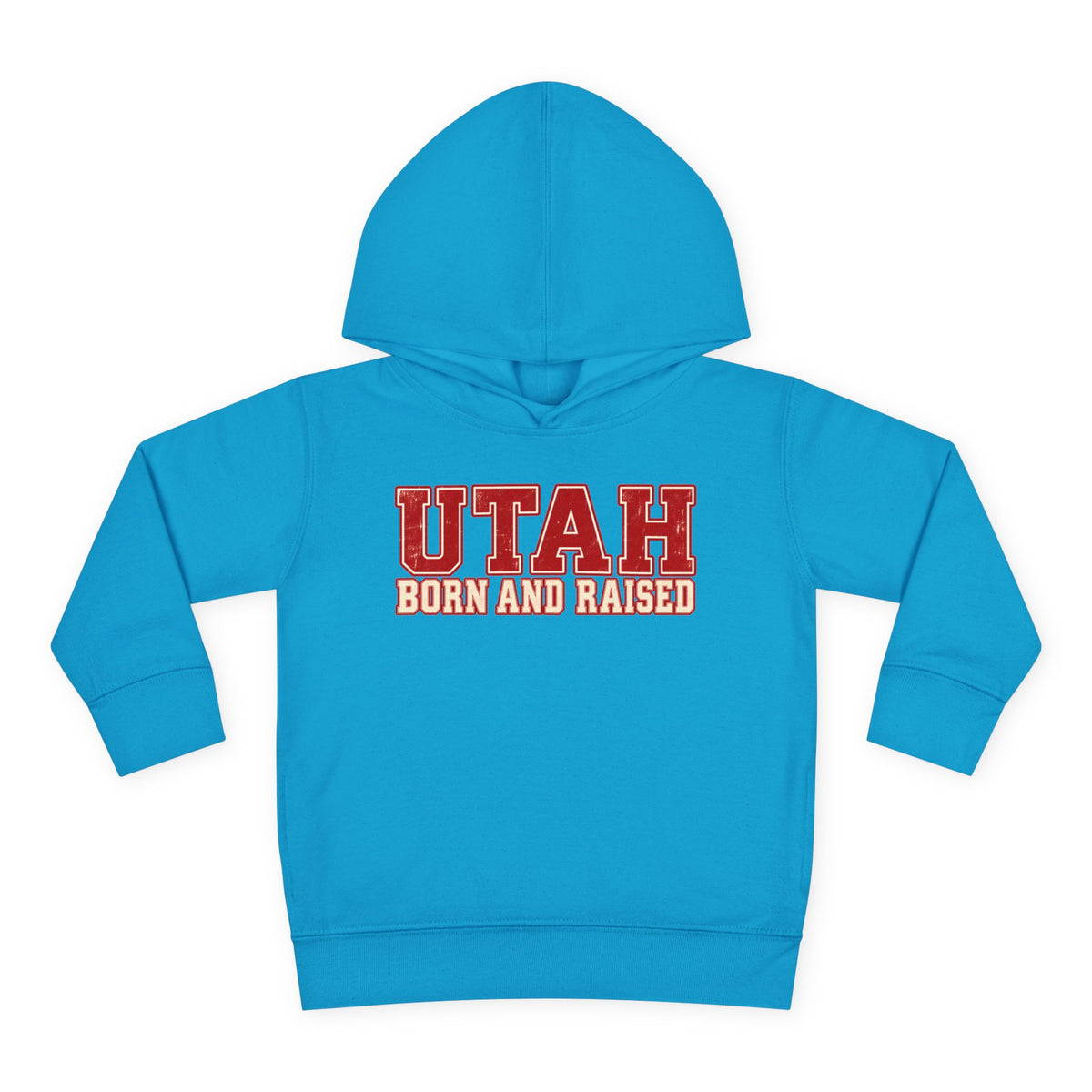 Utah Born and Raised Vintage Athletic Unisex Toddler Pullover Fleece Hoodie