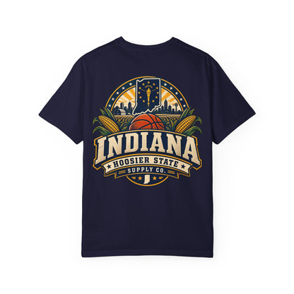 Indiana Hoosier State Supply Co. Unisex Comfort Color 1717 Streetwear Graphic Tee