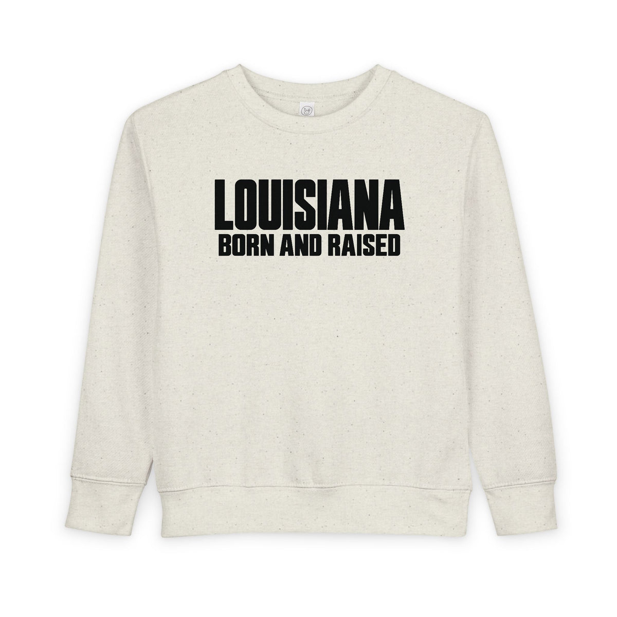 Louisiana Born and Raised Modern Unisex Toddler Sweatshirt
