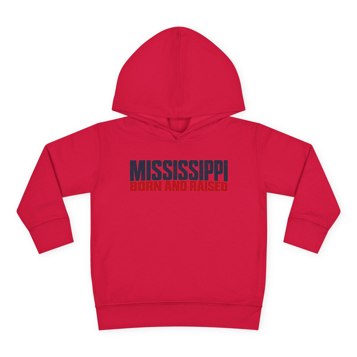 Mississippi Born and Raised Modern Southern Streetwear Unisex Toddler Pullover Fleece Hoodie