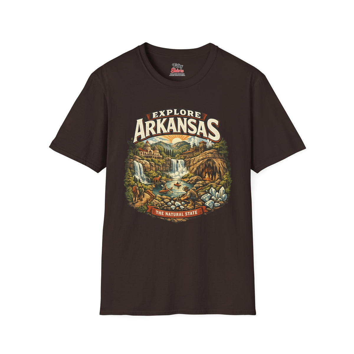 Explore Arkansas Unisex Softstyle T Shirt State Pride Graphic Tee Collections FS03