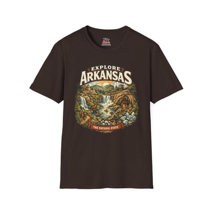 Explore Arkansas Unisex Softstyle T Shirt State Pride Graphic Tee Collections FS03