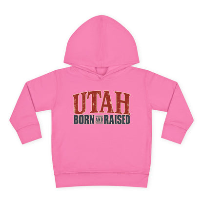 Utah Born and Raised Premium Heritage Unisex Toddler Pullover Fleece Hoodie