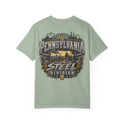 Pennsylvania Steel Division Unisex Comfort Color 1717 Streetwear Graphic Tee