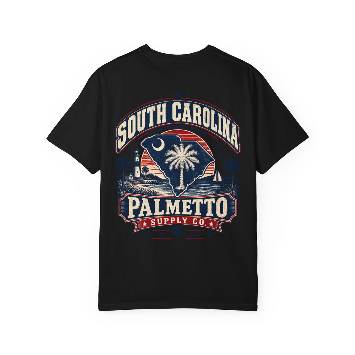 South Carolina Palmetto Supply Co Unisex Comfort Color 1717 Streetwear Graphic Tee