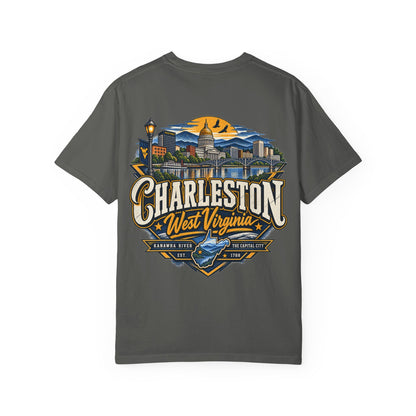 Charleston West Virginia Unisex Comfort Color 1717 Streetwear Graphic Tee