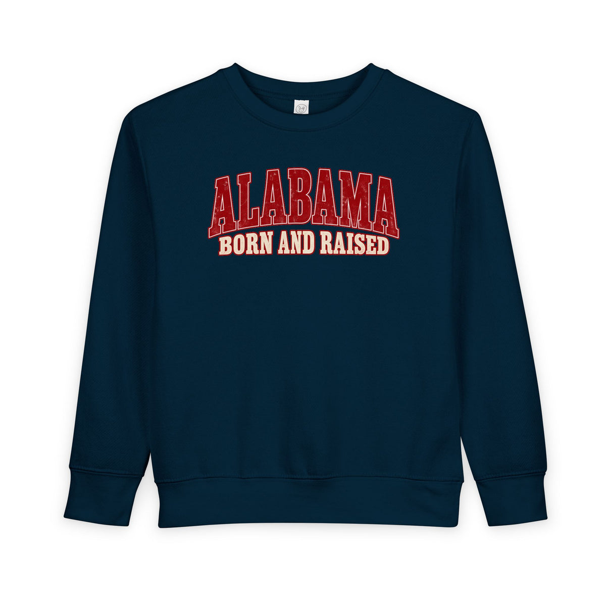 Alabama Born and Raised Classic Southern Heritage Unisex Toddler Sweatshirt