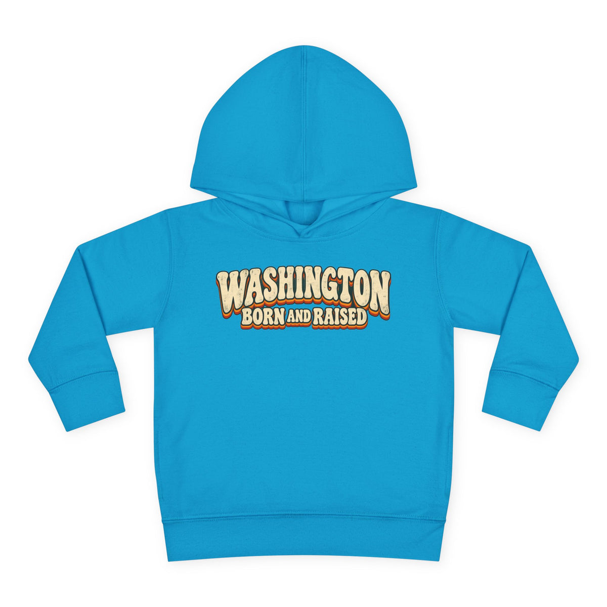 Washington Born and Raised Vintage 1970s Unisex Toddler Pullover Fleece Hoodie