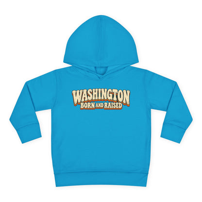 Washington Born and Raised Vintage 1970s Unisex Toddler Pullover Fleece Hoodie
