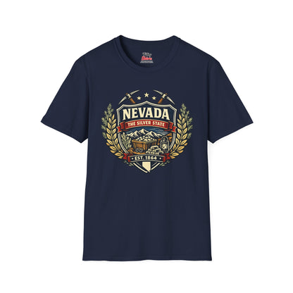 Nevada Heritage Badge Unisex Softstyle T Shirt State Pride Graphic Tee Collections FS03