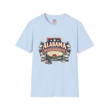 Alabama State Pride Unisex Softstyle T Shirt State Pride Graphic Tee Collections FS03