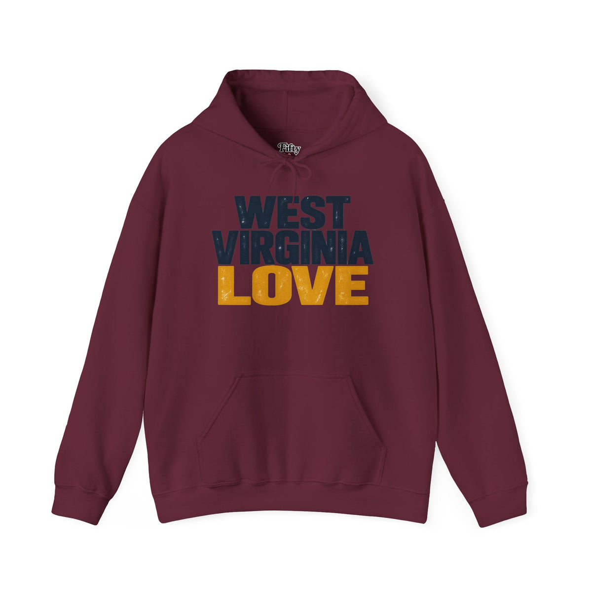 West Virginia Love Unisex Hoodie State Name Graphic
