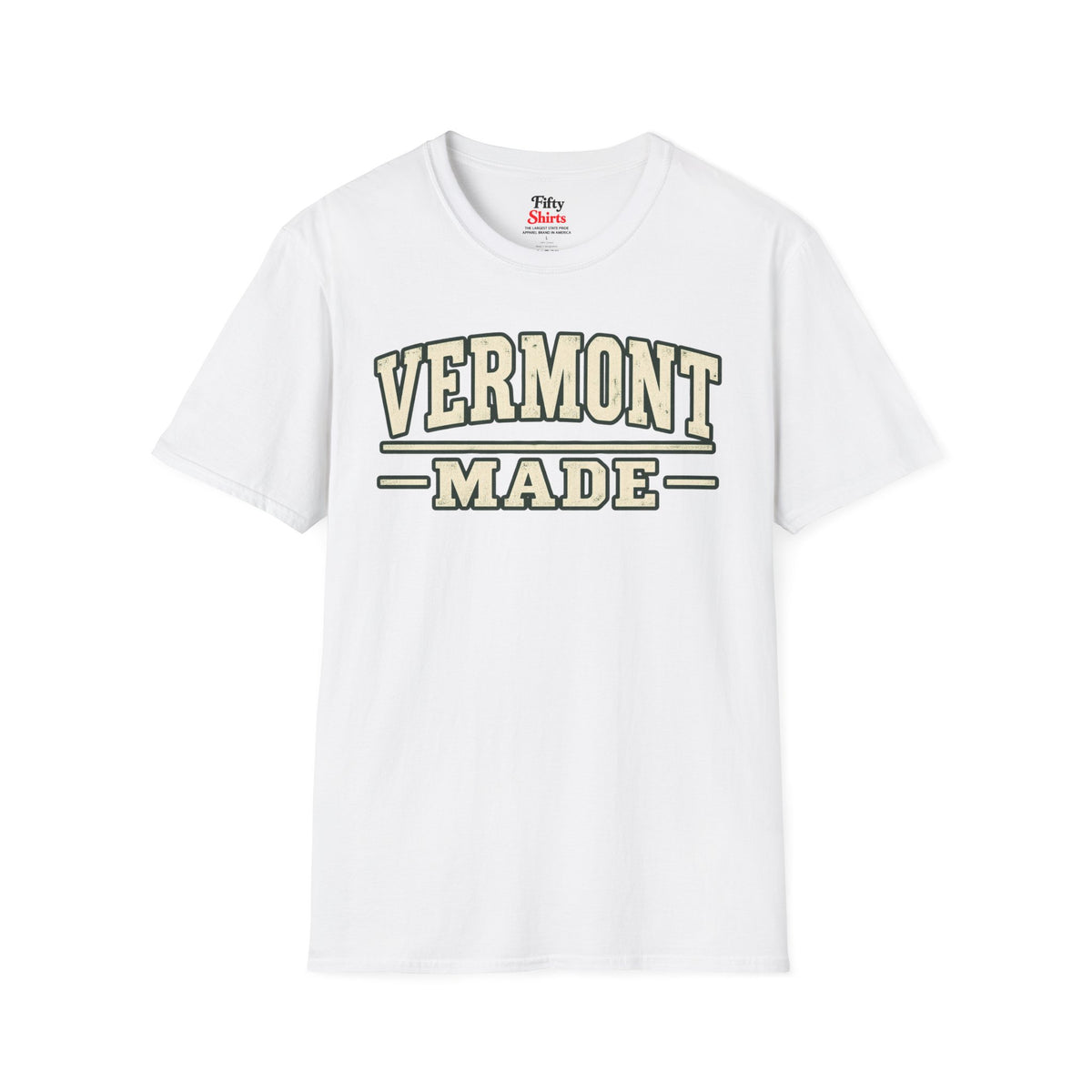 Vermont Made Unisex Softstyle T Shirt State Name Graphic Tee