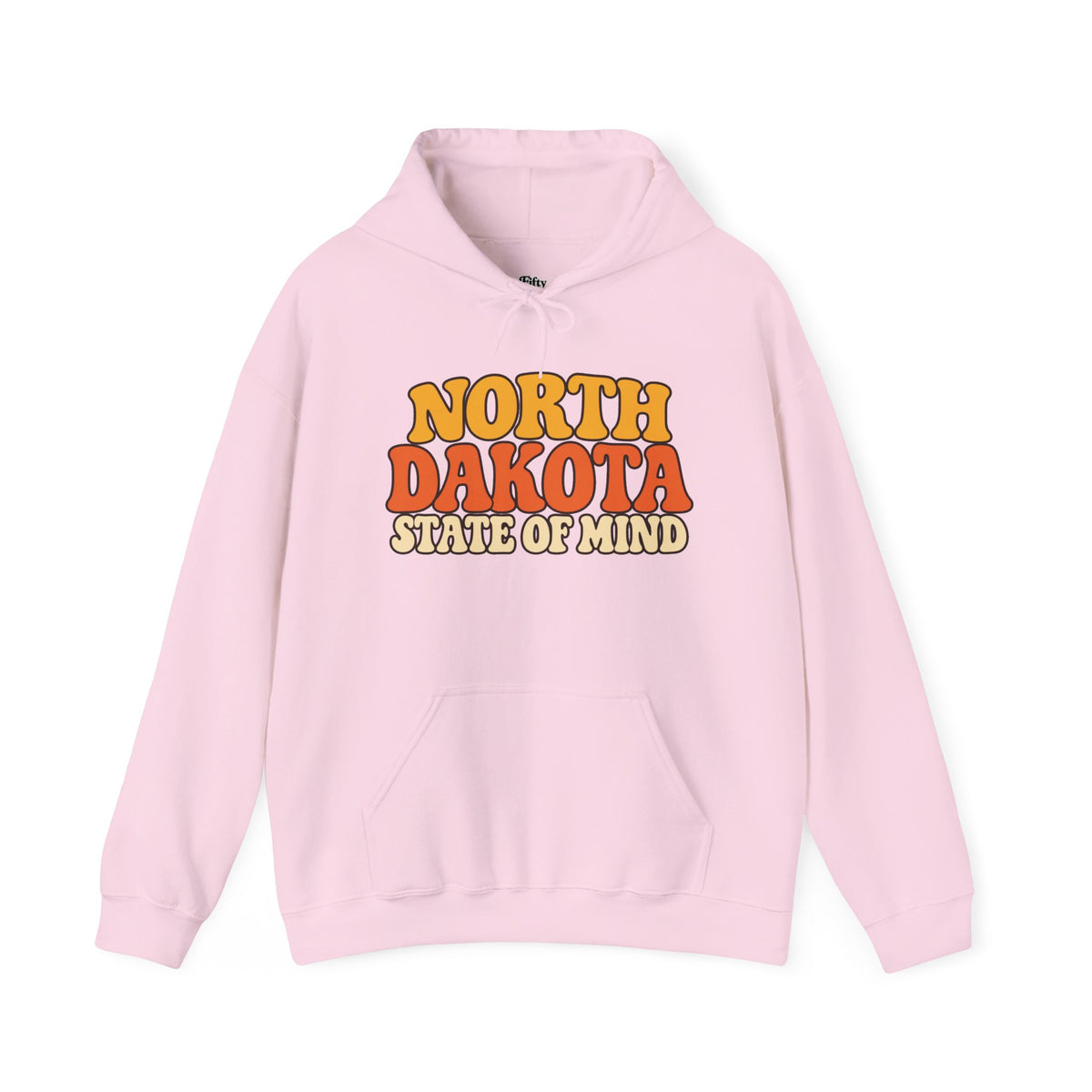 North Dakota State Of Mind Unisex Hoodie State Name Graphic