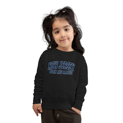 New Jersey Born and Raised Premium Collegiate Unisex Toddler Sweatshirt