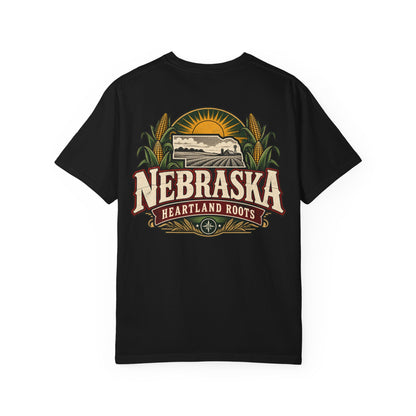 Nebraska Heartland Roots Unisex Comfort Color 1717 Streetwear Graphic Tee