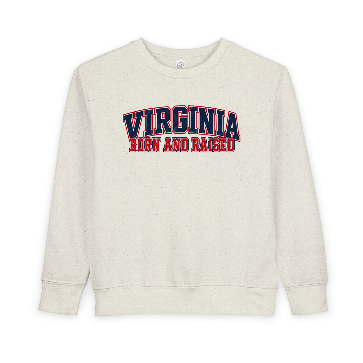 Virginia Born and Raised Classic Collegiate Unisex Toddler Sweatshirt