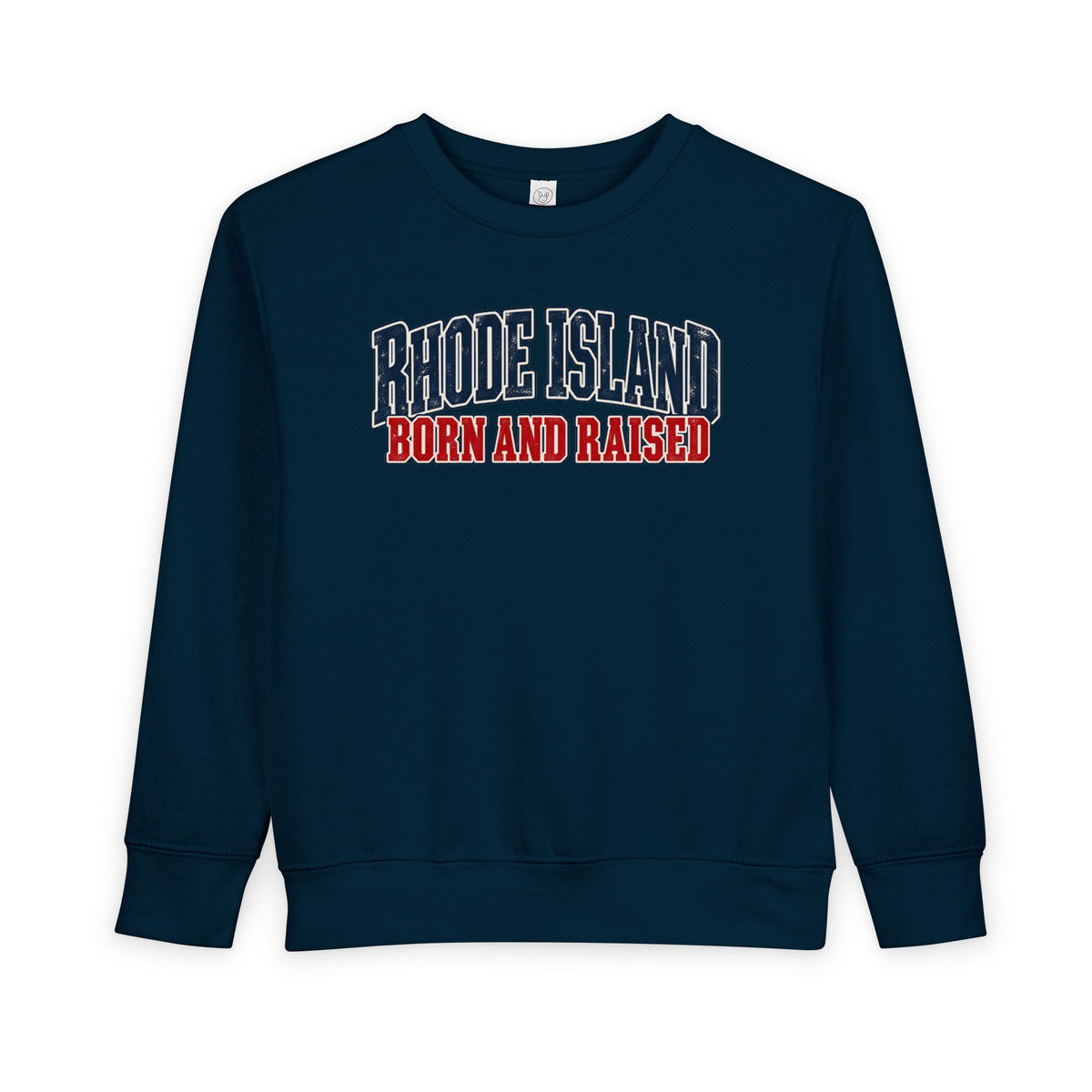Rhode Island Born and Raised Coastal Heritage Unisex Toddler Sweatshirt