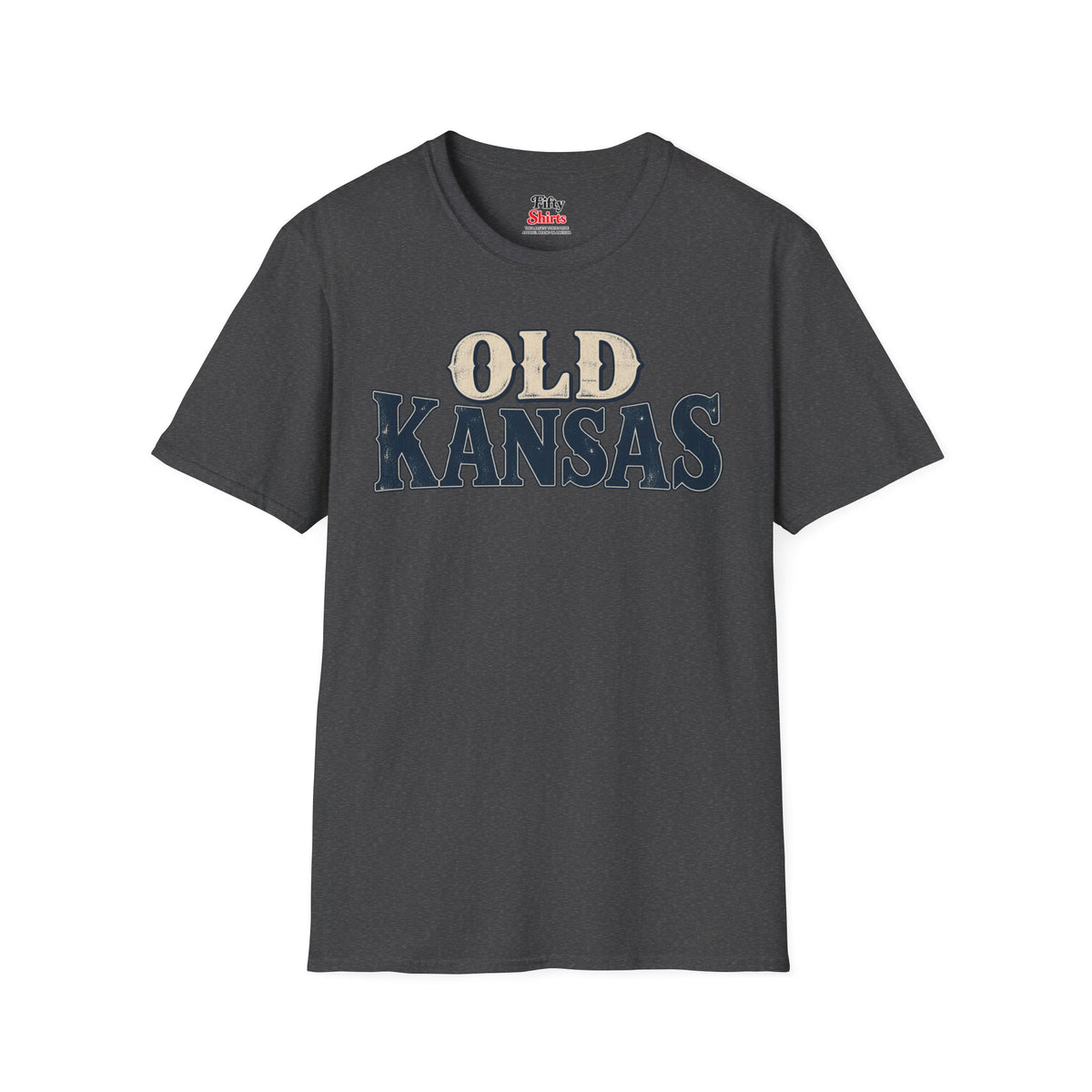 Old Kansas Unisex Softstyle T Shirt State Name Graphic Tee