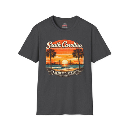 South Carolina Coastal Sunset Unisex Softstyle T Shirt State Pride Graphic Tee Collections FS03