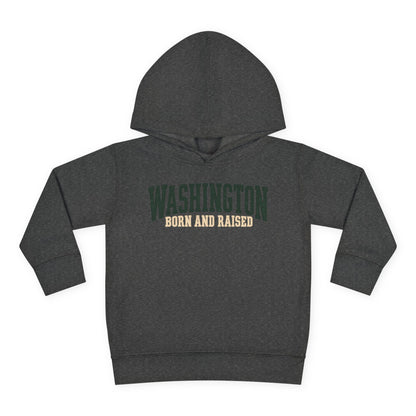 Washington Born and Raised Pacific Northwest Heritage Unisex Toddler Pullover Fleece Hoodie