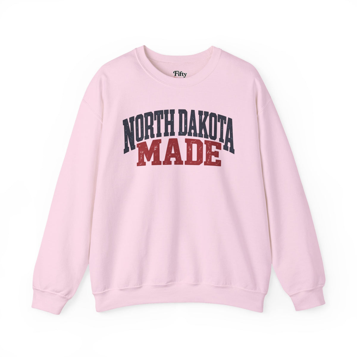 North Dakota Made Unisex Crewneck Sweatshirt State Name Graphic