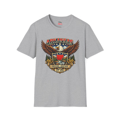 Arkansas Americana eagle Unisex Softstyle T Shirt State Pride Graphic Tee Collections FS03