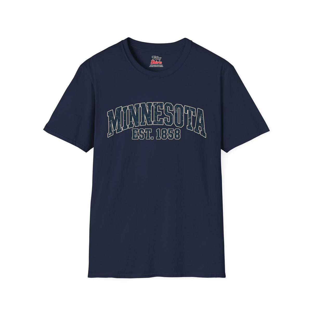 Minnesota Est 1858 Unisex Softstyle T Shirt State Name Graphic Tee