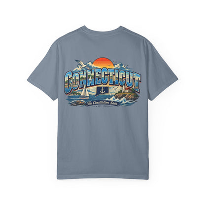 Connecticut Coastline  Unisex Comfort Color 1717 Streetwear Graphic Tee
