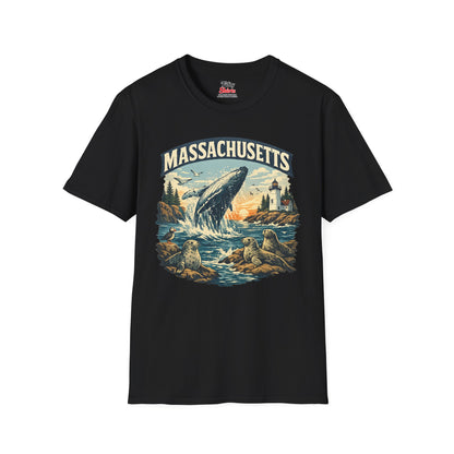 Massachusetts Wildlife Unisex Softstyle T Shirt State Pride Graphic Tee Collections FS03