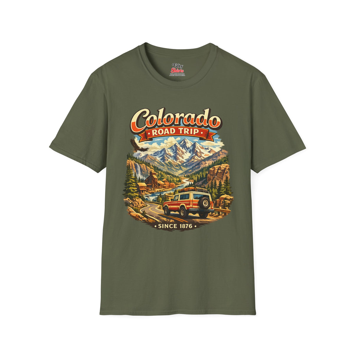 Colorado Road Trip Unisex Softstyle T Shirt State Pride Graphic Tee Collections FS03