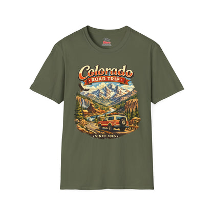 Colorado Road Trip Unisex Softstyle T Shirt State Pride Graphic Tee Collections FS03
