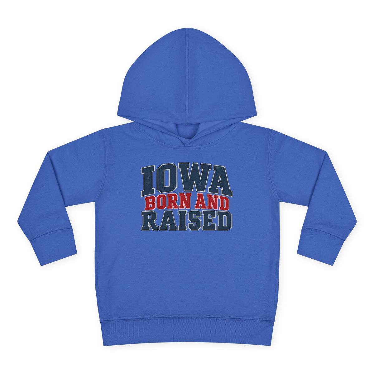 Iowa Born and Raised Classic Heritage Unisex Toddler Pullover Fleece Hoodie