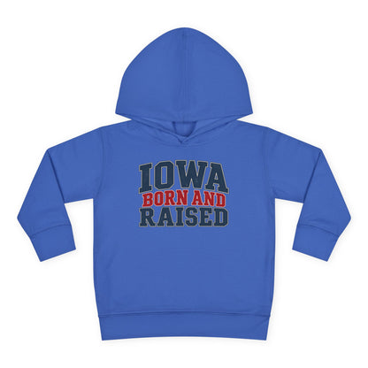 Iowa Born and Raised Classic Heritage Unisex Toddler Pullover Fleece Hoodie