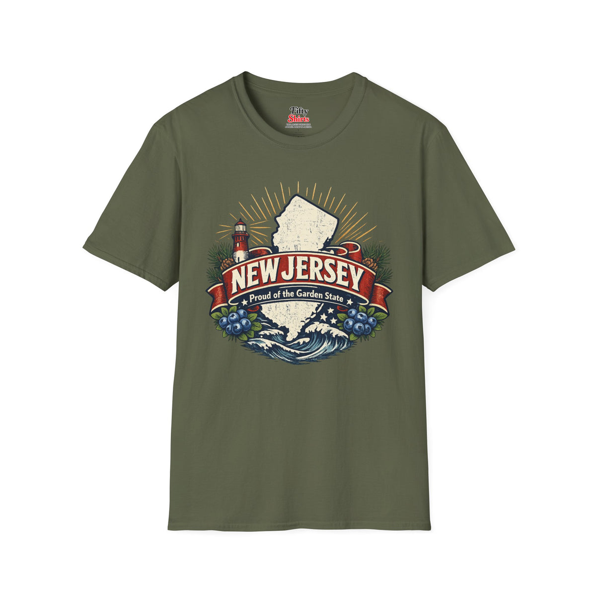 New Jersey State Pride Unisex Softstyle T Shirt State Pride Graphic Tee Collections FS03