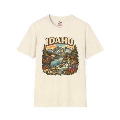 Idaho Wildlife Unisex Softstyle T Shirt State Pride Graphic Tee Collections FS03