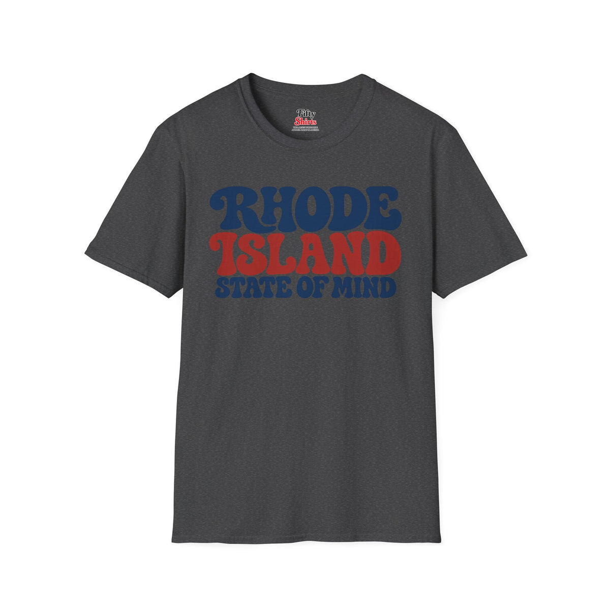 Rhode Island State of Mind Unisex Softstyle T Shirt State Name Graphic Tee