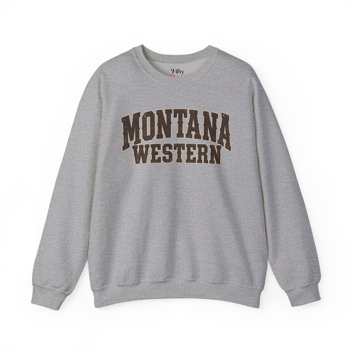 Montana Western Unisex Crewneck Sweatshirt State Name Graphic