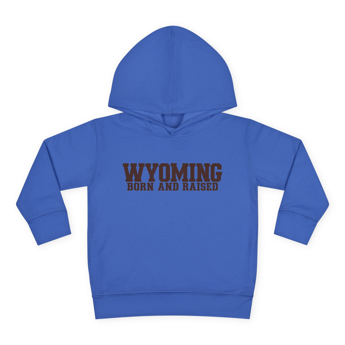 Wyoming Born and Raised Minimal Western Unisex Toddler Pullover Fleece Hoodie