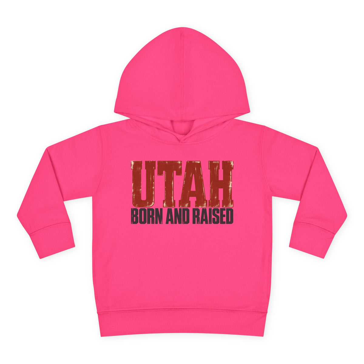 Utah Born and Raised Modern Western Streetwear Unisex Toddler Pullover Fleece Hoodie
