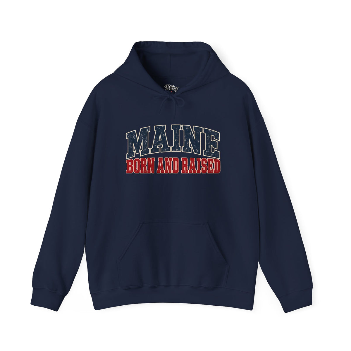 Maine Born and Raised New England Americana Unisex Hoodie Graphic