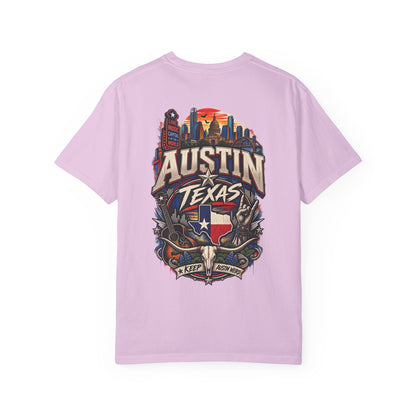 Austin Texas Unisex Comfort Color 1717 Streetwear Graphic Tee