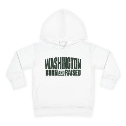 Washington Born and Raised Bold Streetwear Unisex Toddler Pullover Fleece Hoodie