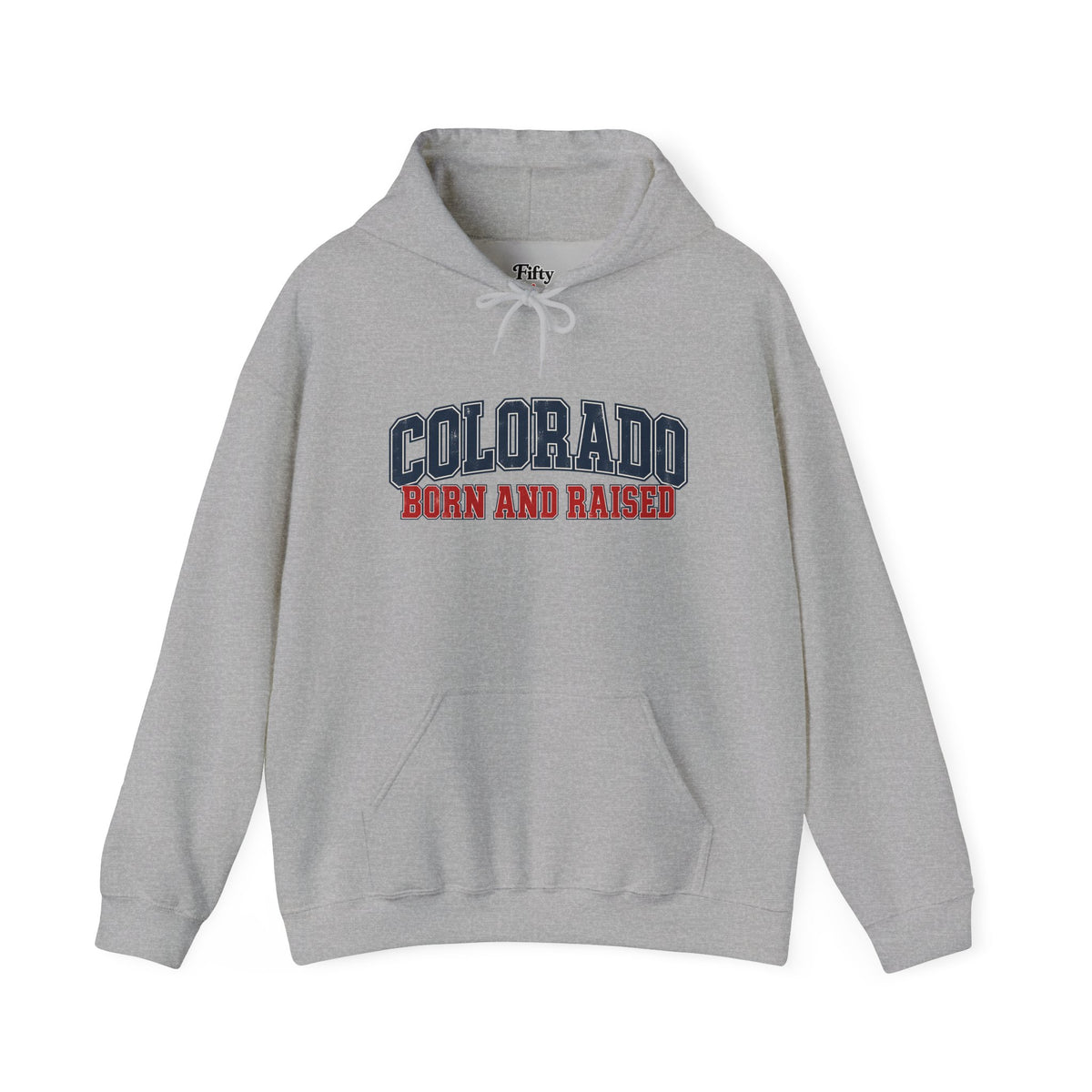 Colorado Born and Raised Collegiate Classic Unisex Hoodie Graphic