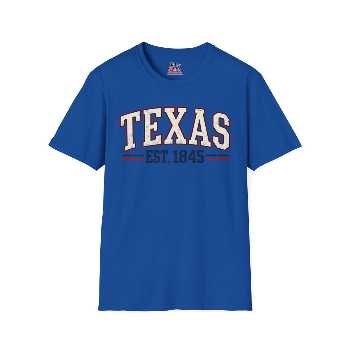 Texas Est. 1845 Unisex Softstyle T Shirt State Name Graphic Tee