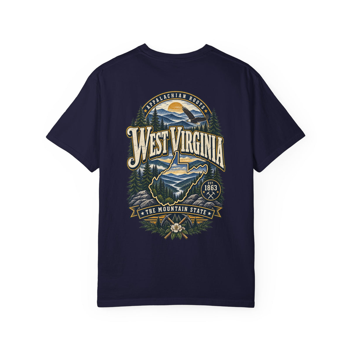West Virginia Appalachian Roots Unisex Comfort Color 1717 Streetwear Graphic Tee