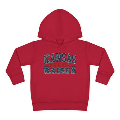 Kansas Born and Raised Vintage Americana Unisex Toddler Pullover Fleece Hoodie