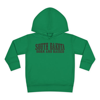 South Dakota Born and Raised Western Heritage Unisex Toddler Pullover Fleece Hoodie