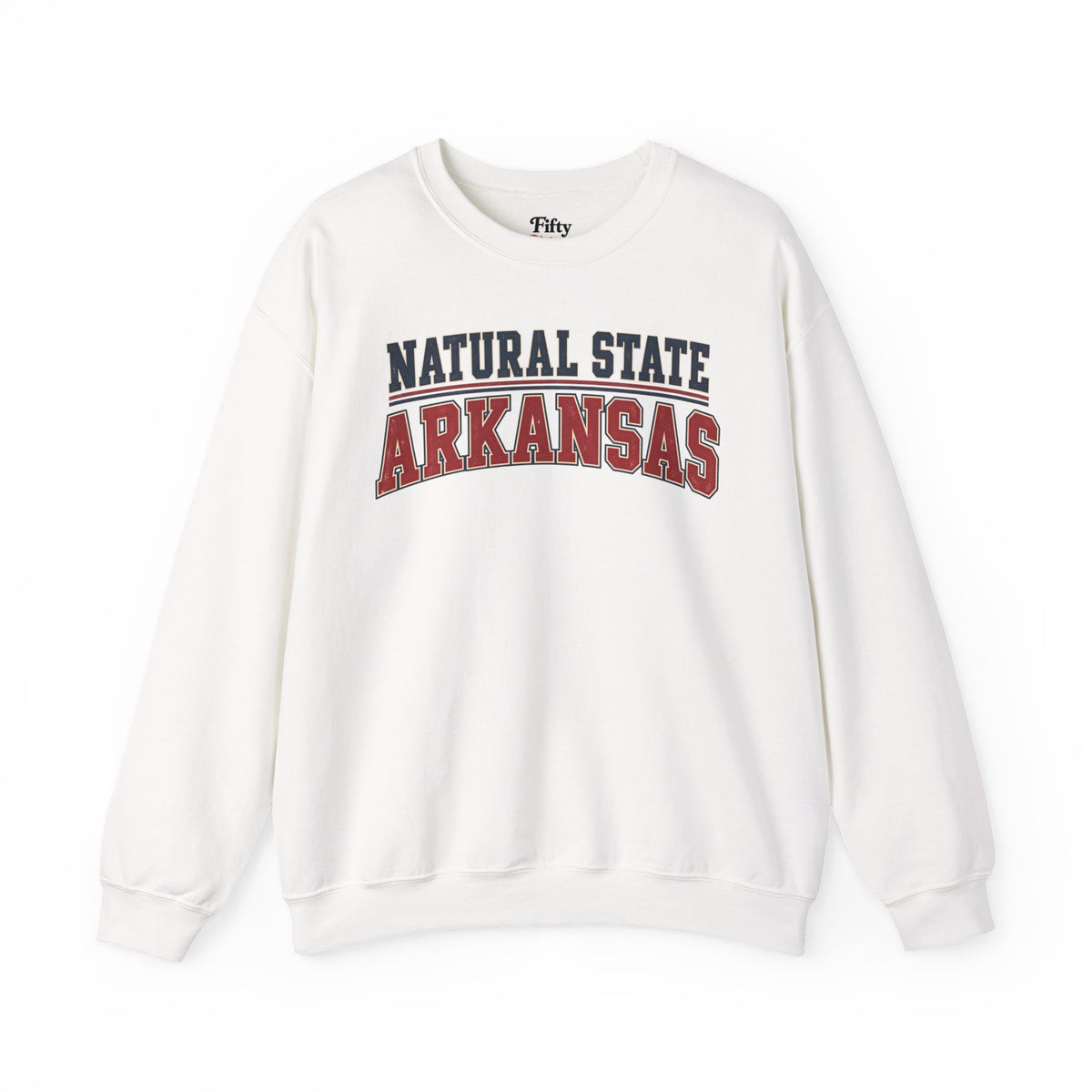 Natural State Arkansas Unisex Crewneck Sweatshirt State Name Graphic