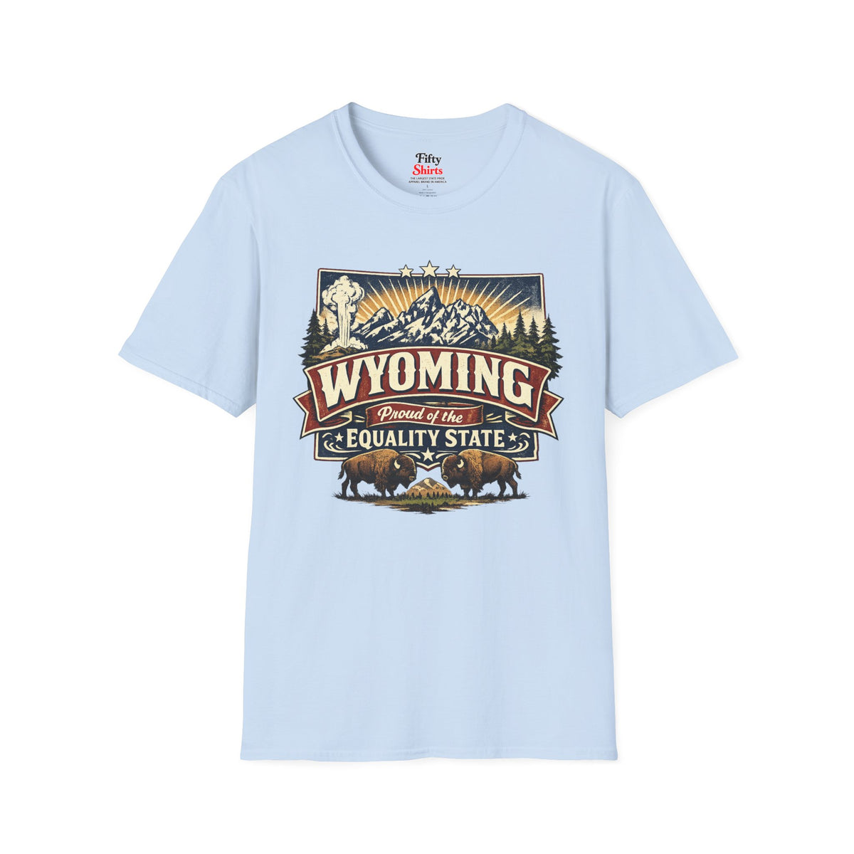 Wyoming State Pride Unisex Softstyle T Shirt State Pride Graphic Tee Collections FS03